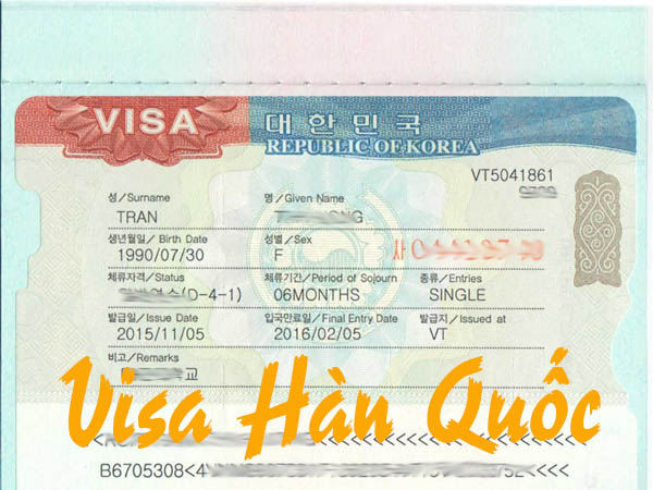 Dịch vụ xin Visa du lịch Hàn Quốc