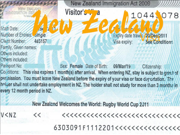 Quy trình xin visa du lịch New Zealand (hình thức nộp trực tiếp)