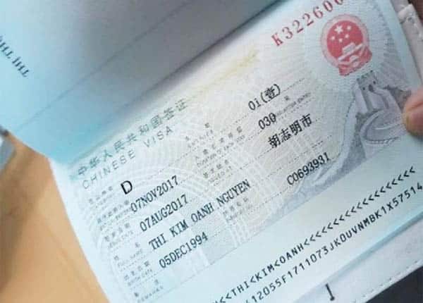 Visa định cư tại Trung Quốc
