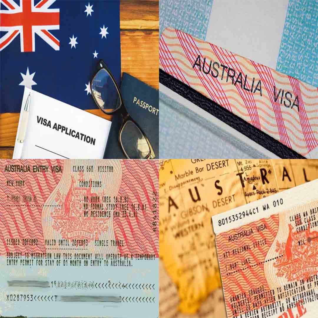 Hình ảnh visa Úc thực tế