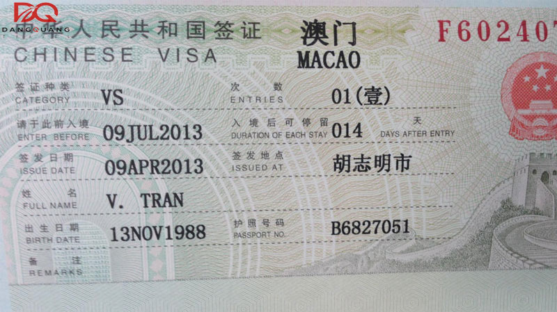 Quy trình, thủ tục xin visa Macau cho người Việt mới nhất 2026 14 Quy trình, thủ tục xin visa Macau cho người Việt mới nhất 2026