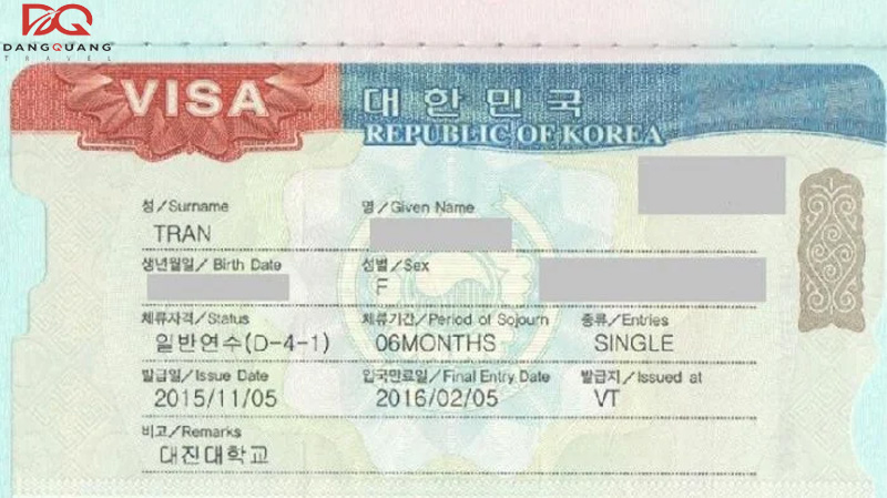 Tổng hợp các loại visa Hàn Quốc cho du học sinh mới nhất 6 Tổng hợp các loại visa Hàn Quốc cho du học sinh mới nhất